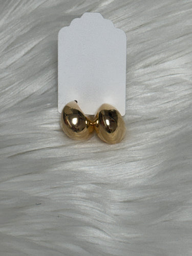 Gold-Tone Dome Stud Earrings