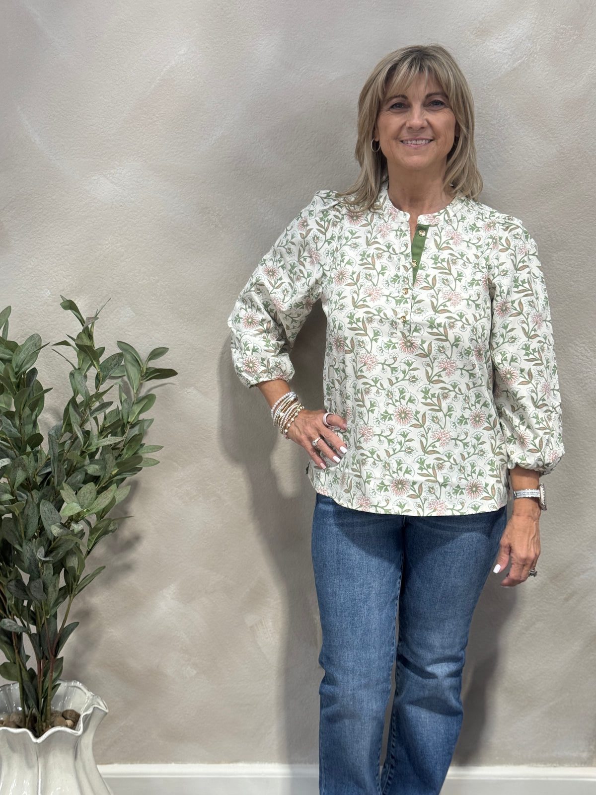 Riley Thistle & Vine 3/4 Sleeve Top