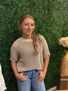 Sunwoven Crochet Top