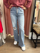 Load image into Gallery viewer, Sandy Mid Rise Button Down Jeans