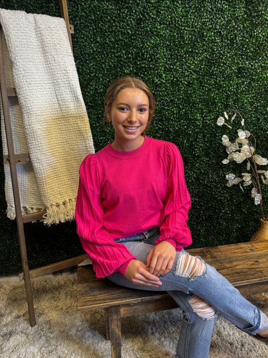 Pretty In Pleat Detail Sweater