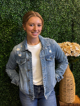 Load image into Gallery viewer, Distressed Denim Jacket