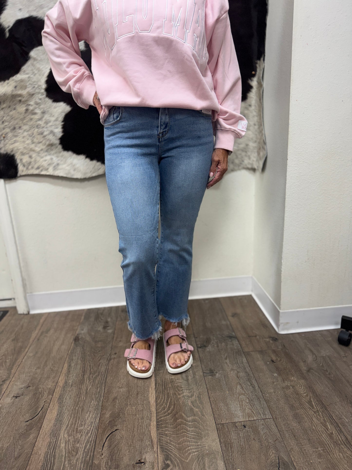Emmy HR-Crop Straight-Slim Jeans