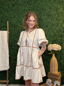 Rustic Tiered Mini Dress