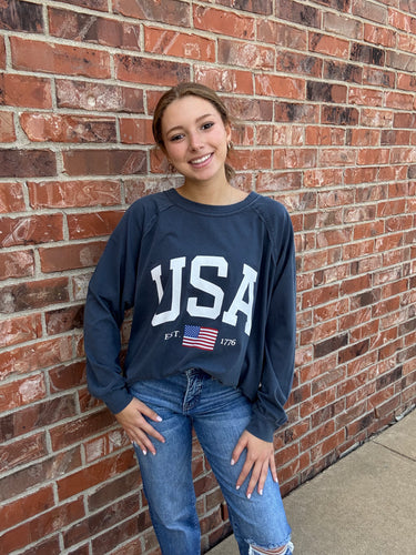 USA Graphic Long Sleeve Top