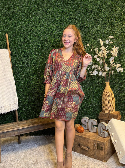Harvest Patchwork Dress