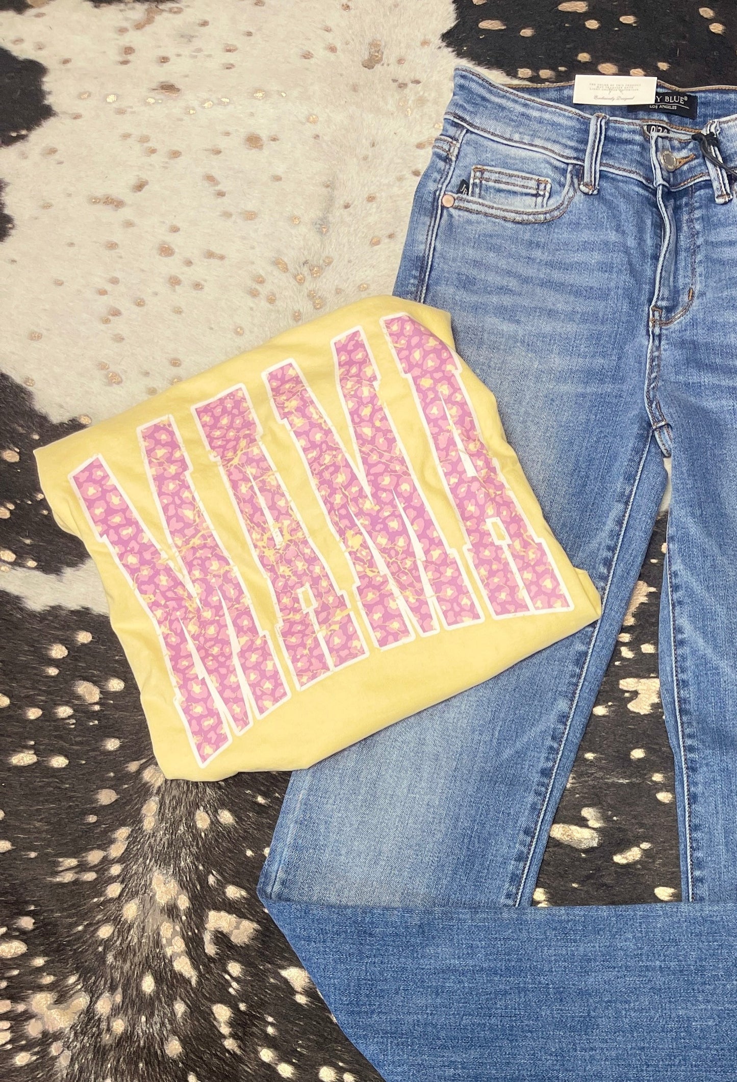 Butter Leopard Mama Tee