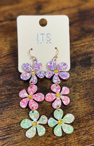 Floral Fantasy 3 Drop Earrings