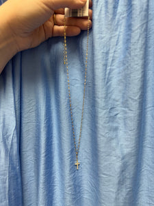 Simple Cross Rhinestone Necklace