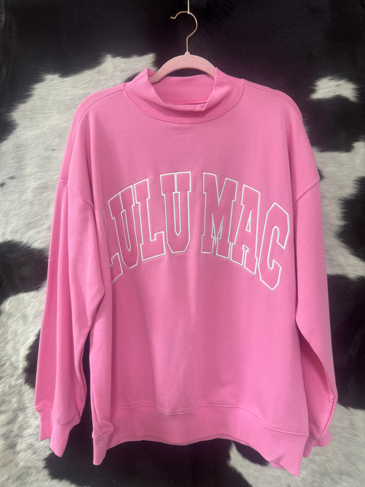 Lulu Mac Stitched Terry Cloth Mock Neck