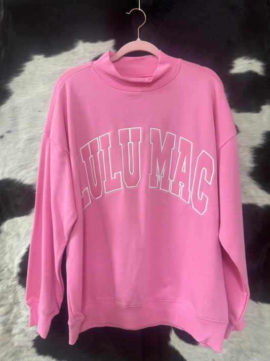 Lulu Mac Stitched Terry Cloth Mock Neck