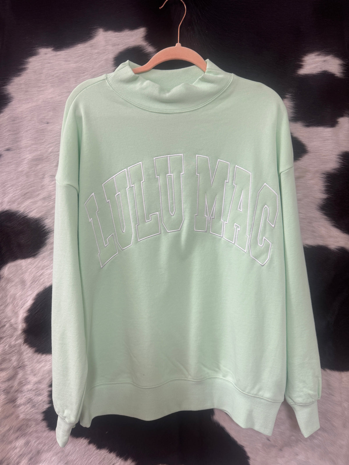 Lulu Mac Stitched Terry Cloth Mock Neck