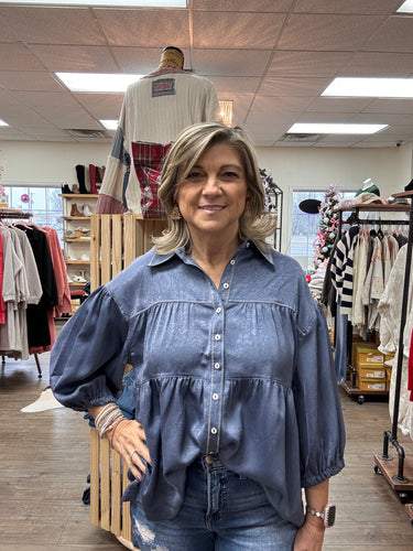 Sweet Satin Tiered Blouse