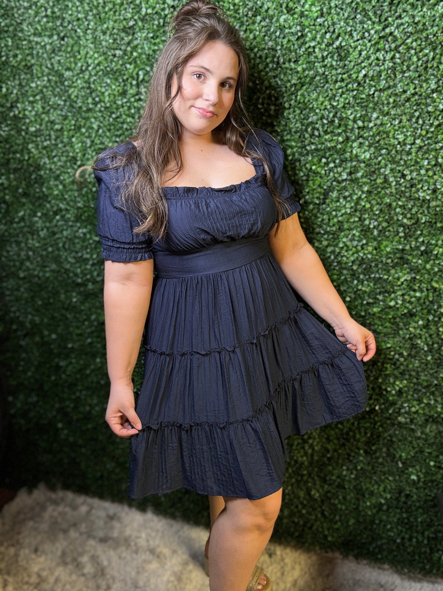 So Sweet Square Neck Mini Dress