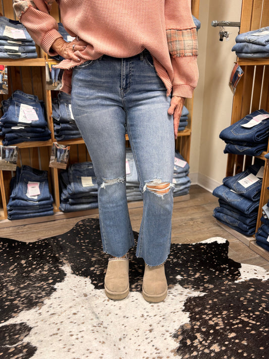 Ella HR Cropped Bootcut Jeans