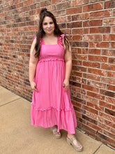 Load image into Gallery viewer, Carley Ruffle Detail Midi Dress