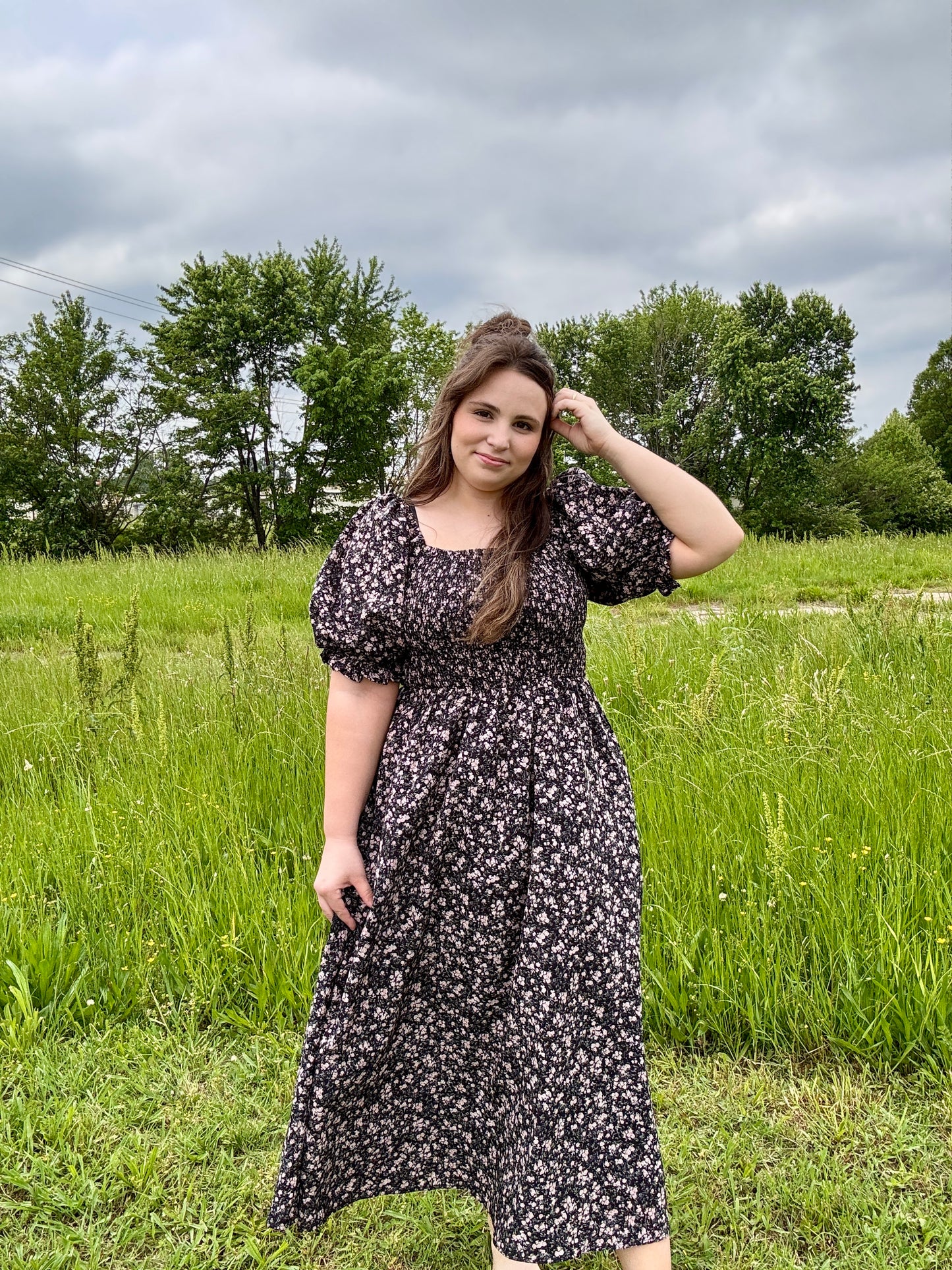 Pleasantly Printed Floral Midi Dress