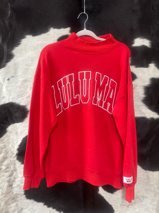 Lulu Mac Mock Neck Terry Cloth Sweatshirt