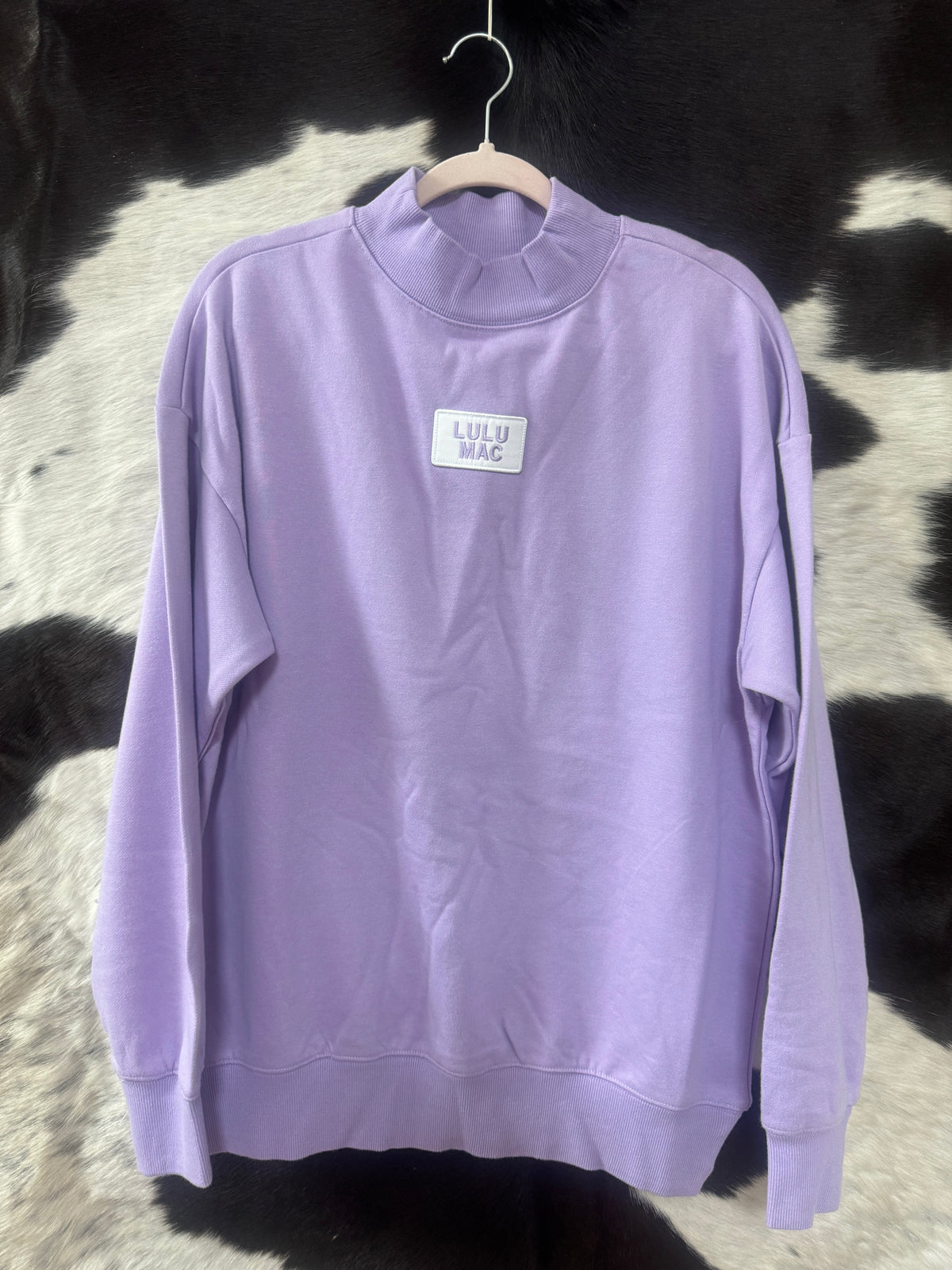 Lulu Mac Mock Neck Terry Cloth Sweatshirt