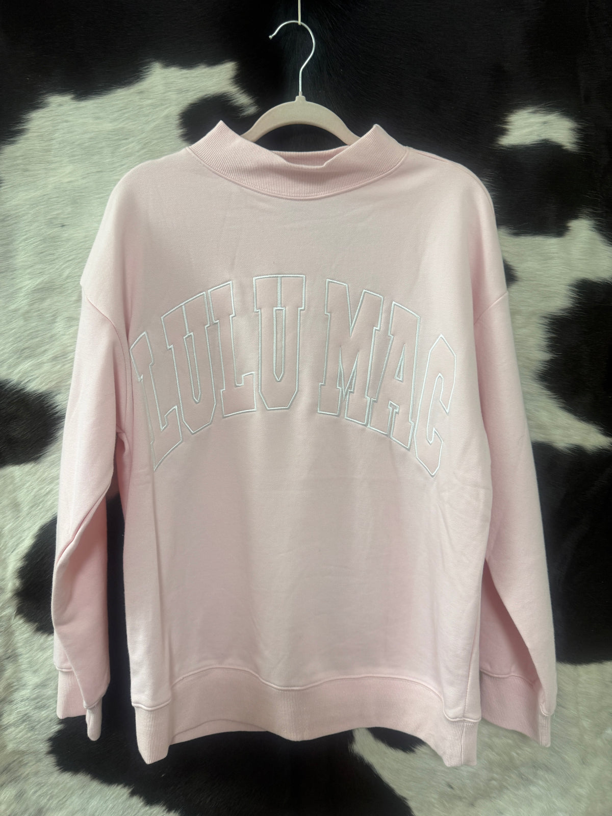 Lulu Mac Mock Neck Terry Cloth Sweatshirt