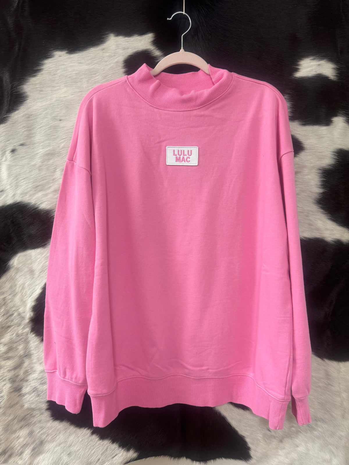 Lulu Mac Mock Neck Terry Cloth Sweatshirt