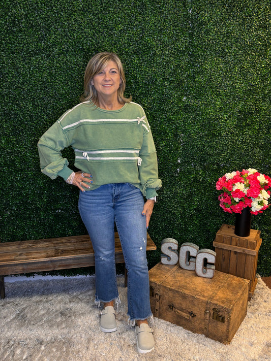 The Matcha Ribbon Top