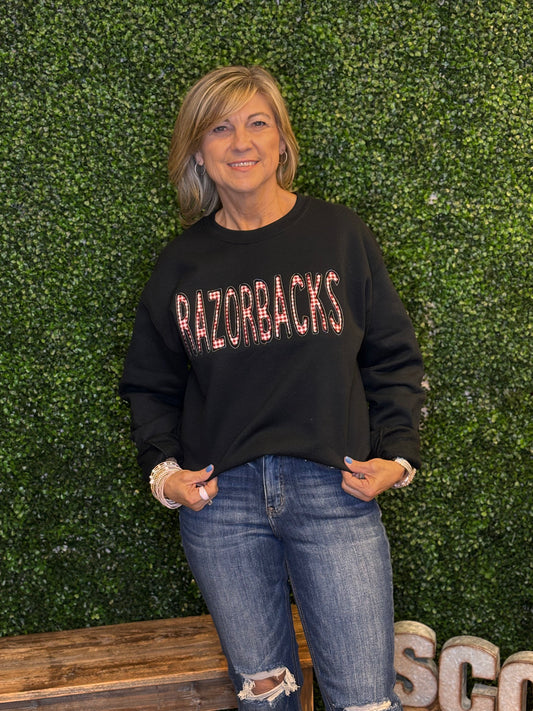 Razorbacks Reverse Applique Sweatshirt