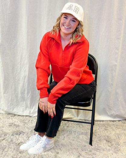 Trendy Half Zip Sweatshirt