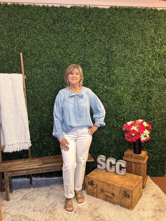 Denim Dream Long Sleeve Top