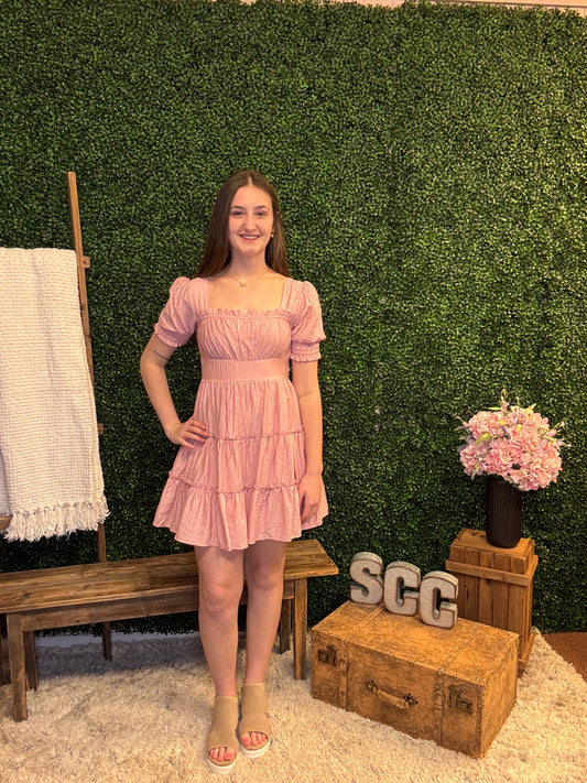 So Sweet Square Neck Mini Dress