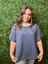 Load image into Gallery viewer, Soft Spoken Ruffle Sleeve Tee