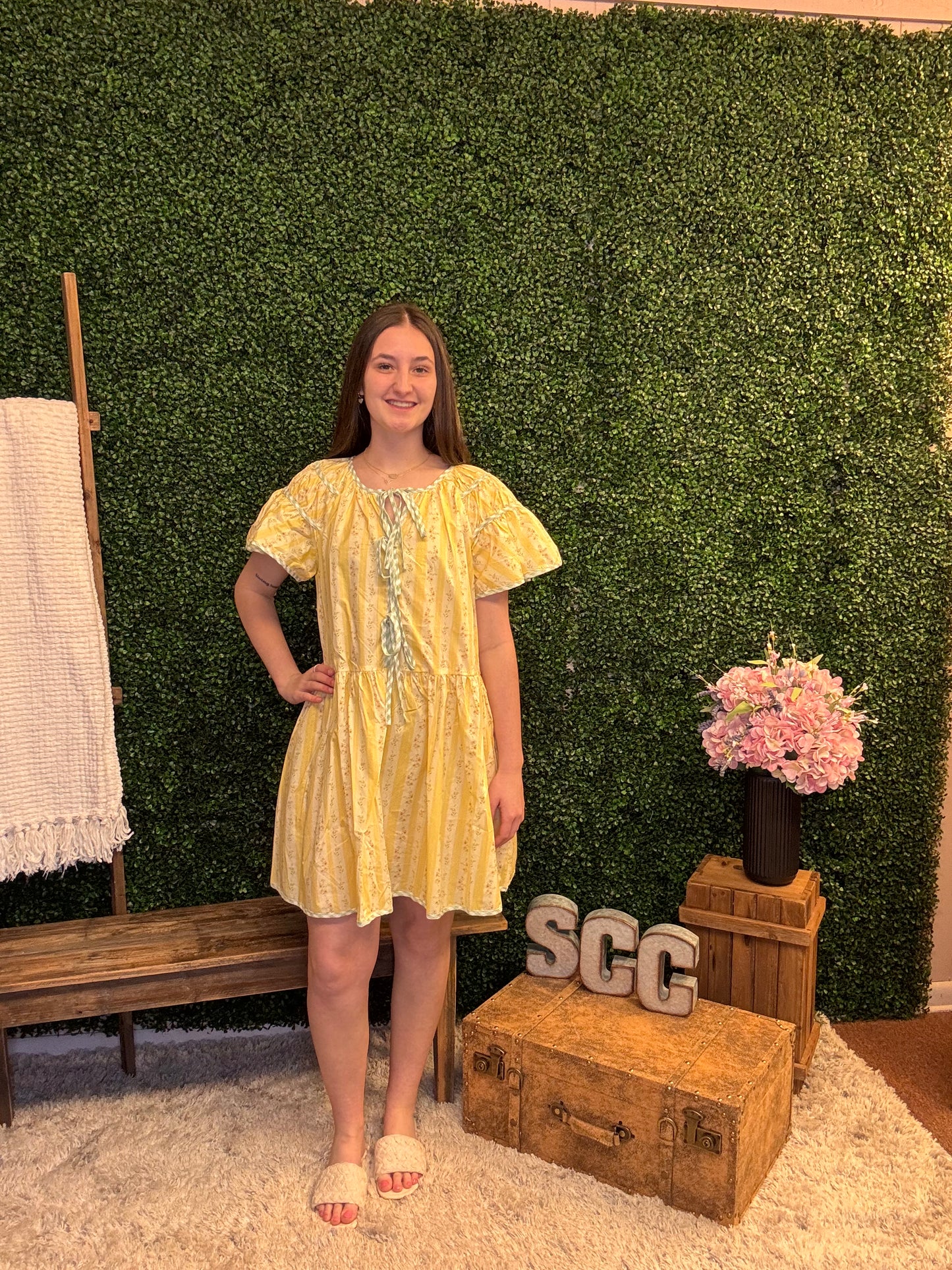 Lemon Blossom Printed Dress