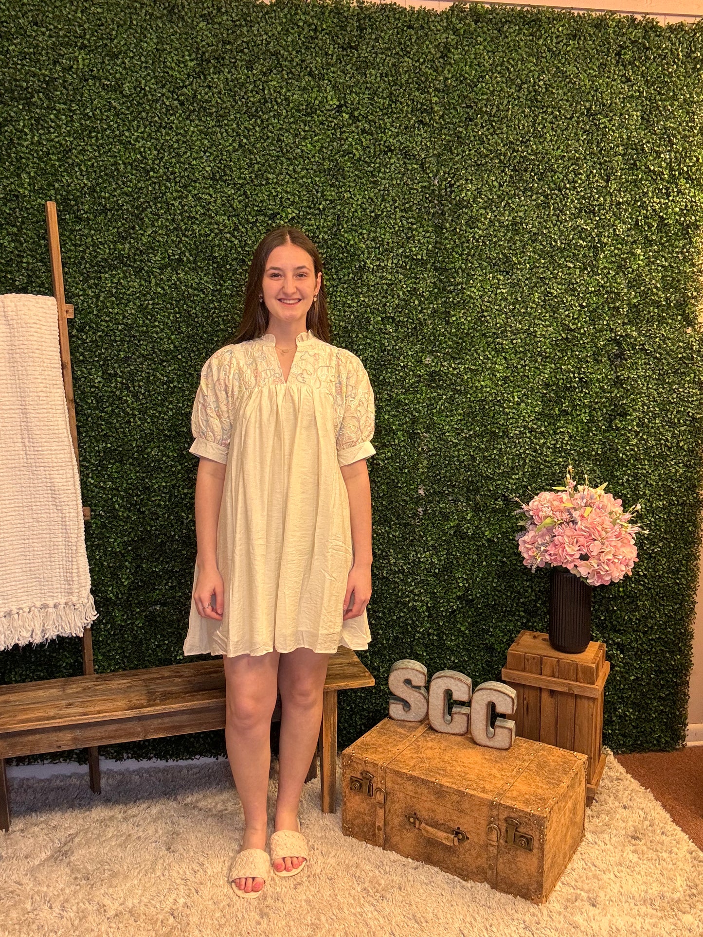 Enchanted Bloom Embroidered Dress