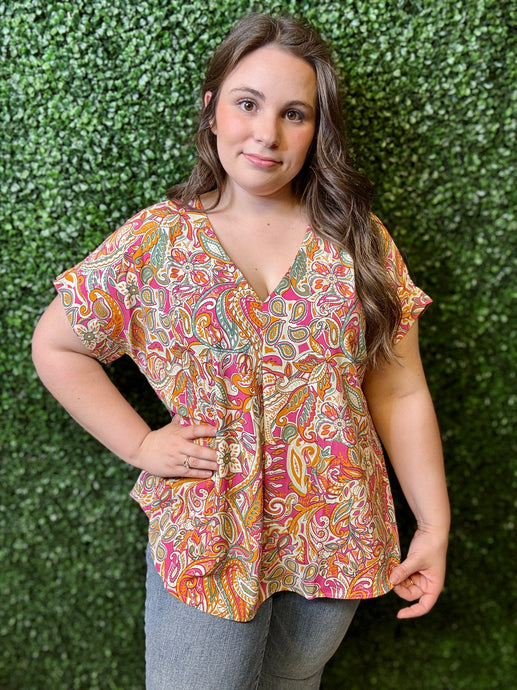 Paisley Promise Printed Top