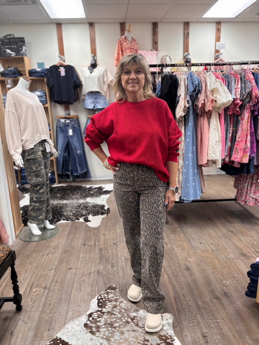 LuLu Mac Waffle Knit Top