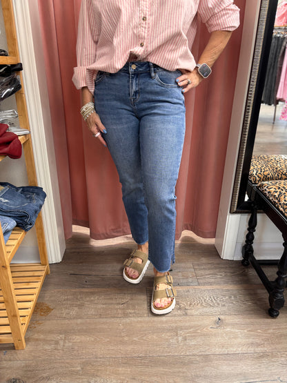 Poppy Mid Rise Crop Jeans