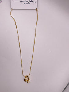 Intertwined Gold Knot Necklace