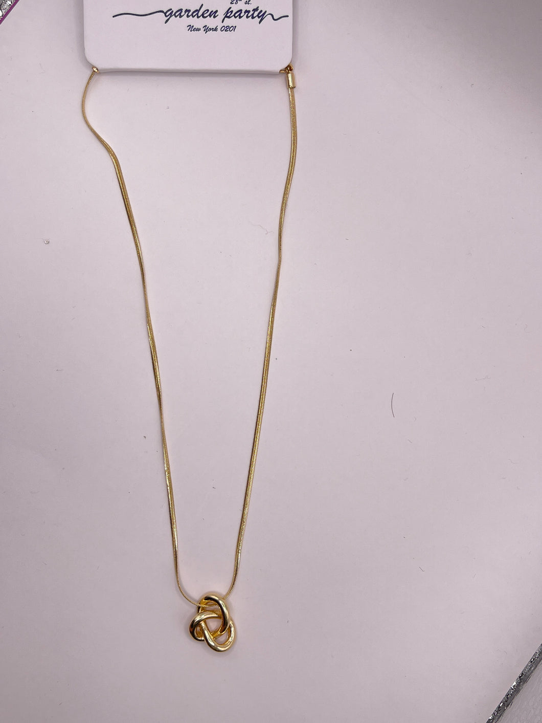 Intertwined Gold Knot Necklace