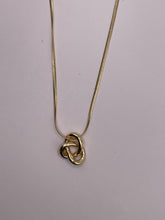 Load image into Gallery viewer, Intertwined Gold Knot Necklace