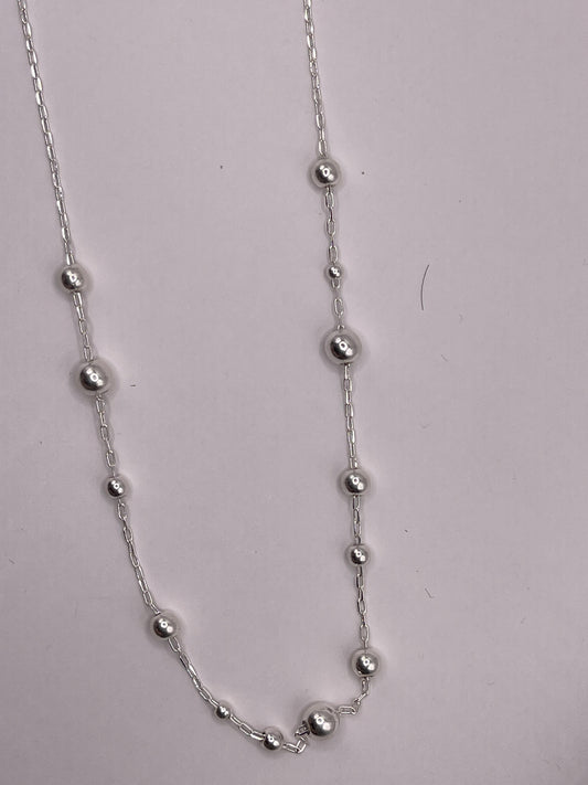 Silver Beaded Necklace