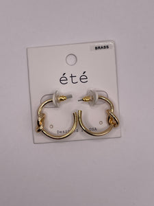 Intertwined Gold Knot Hoop Earrings