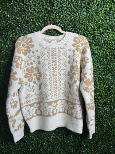 Floral Pullover Sweater