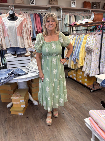 Dainty Floral Midi Dress