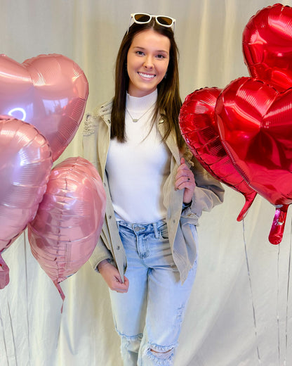 Mineral Washed Love Smile Jacket