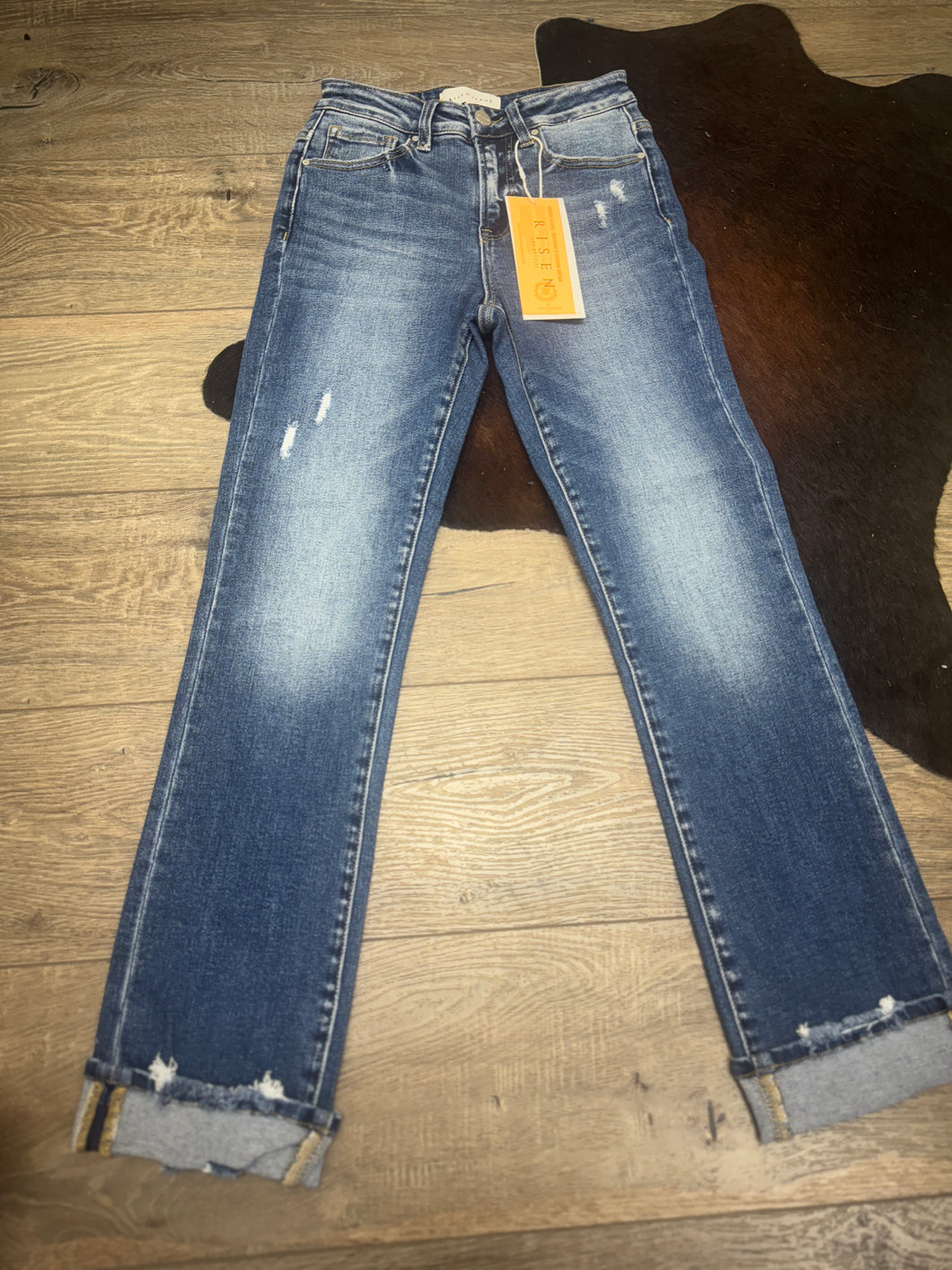 Anna HR Straight Crop Jeans