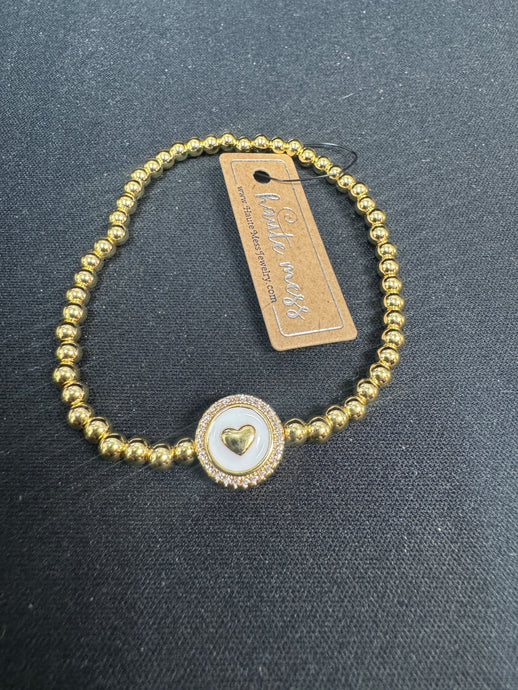 Heart of Gold Stretch Bracelet