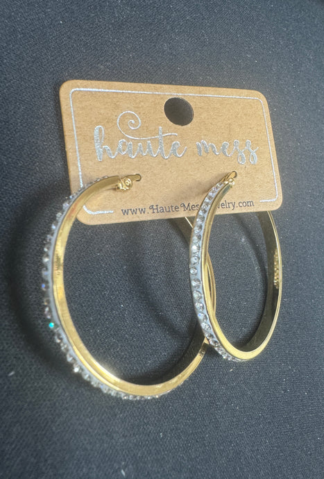 Brightside Rhinestone Hoops