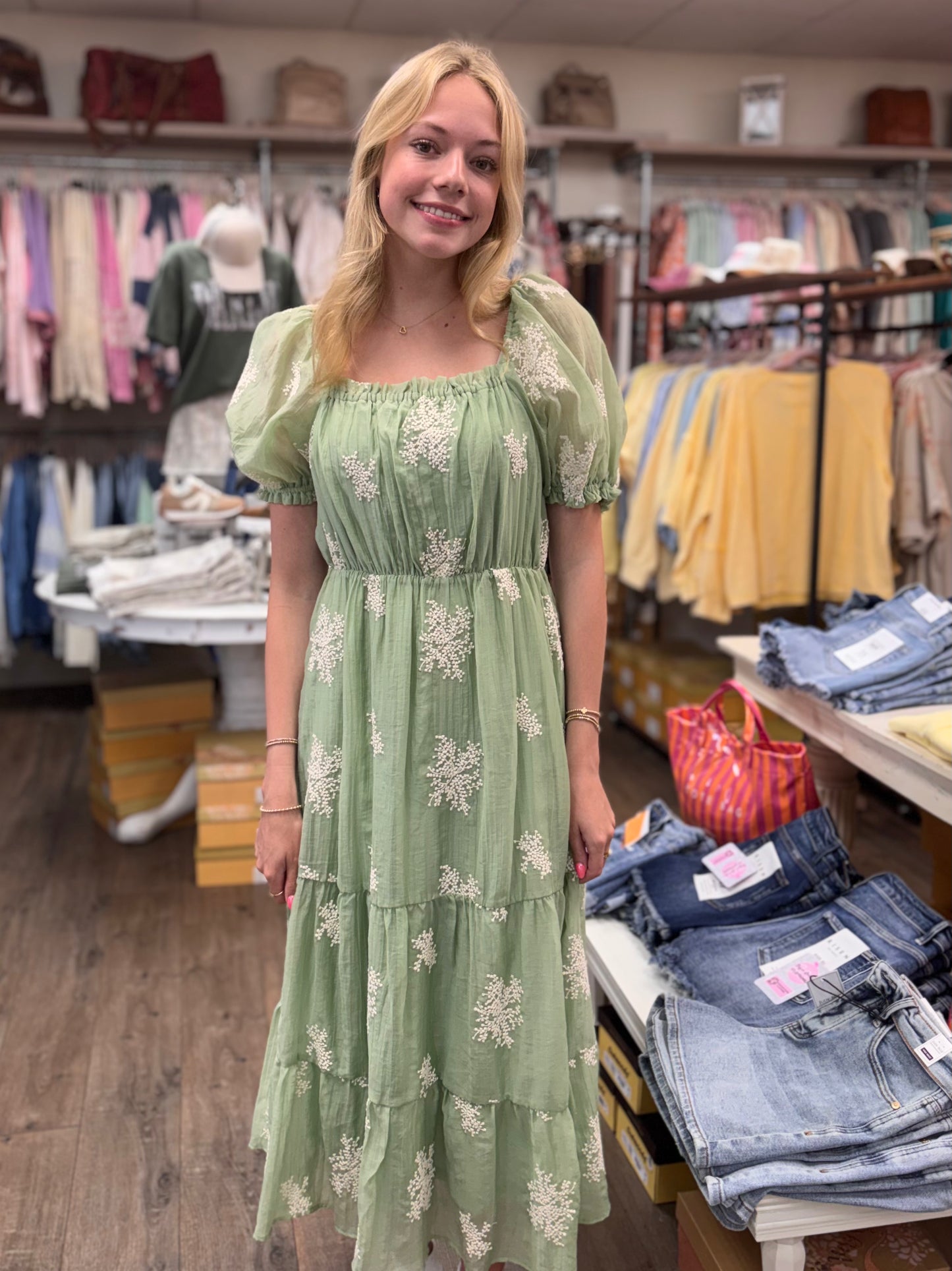 Dainty Floral Midi Dress