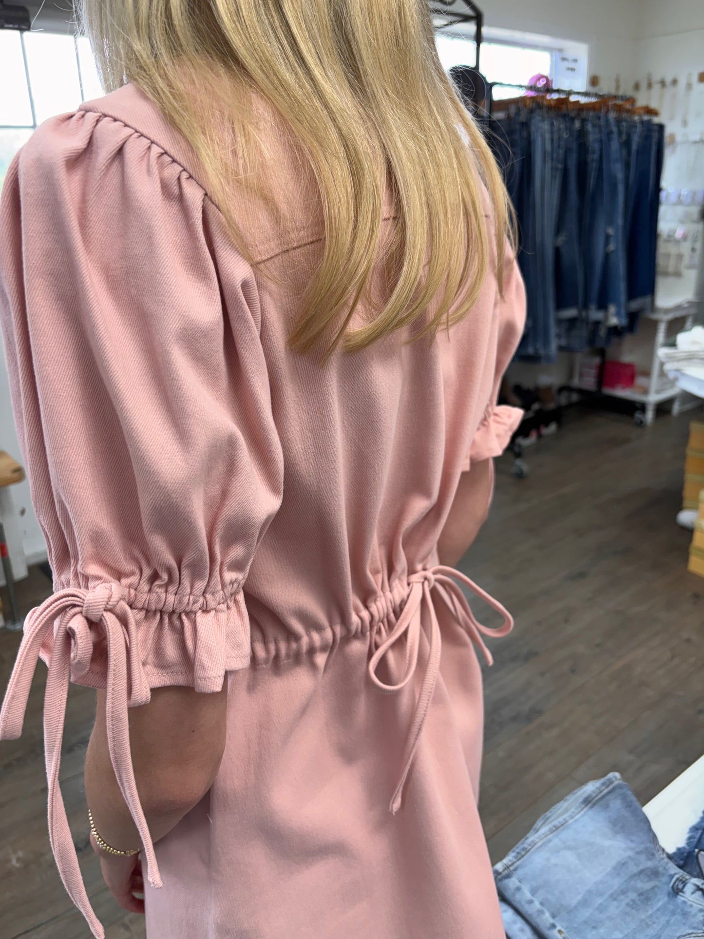 Pink Promise Denim Dress