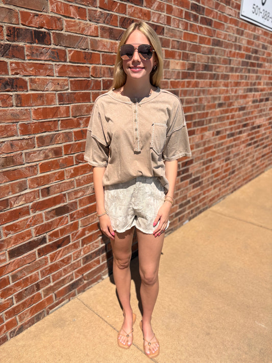 Camo Jean Shorts
